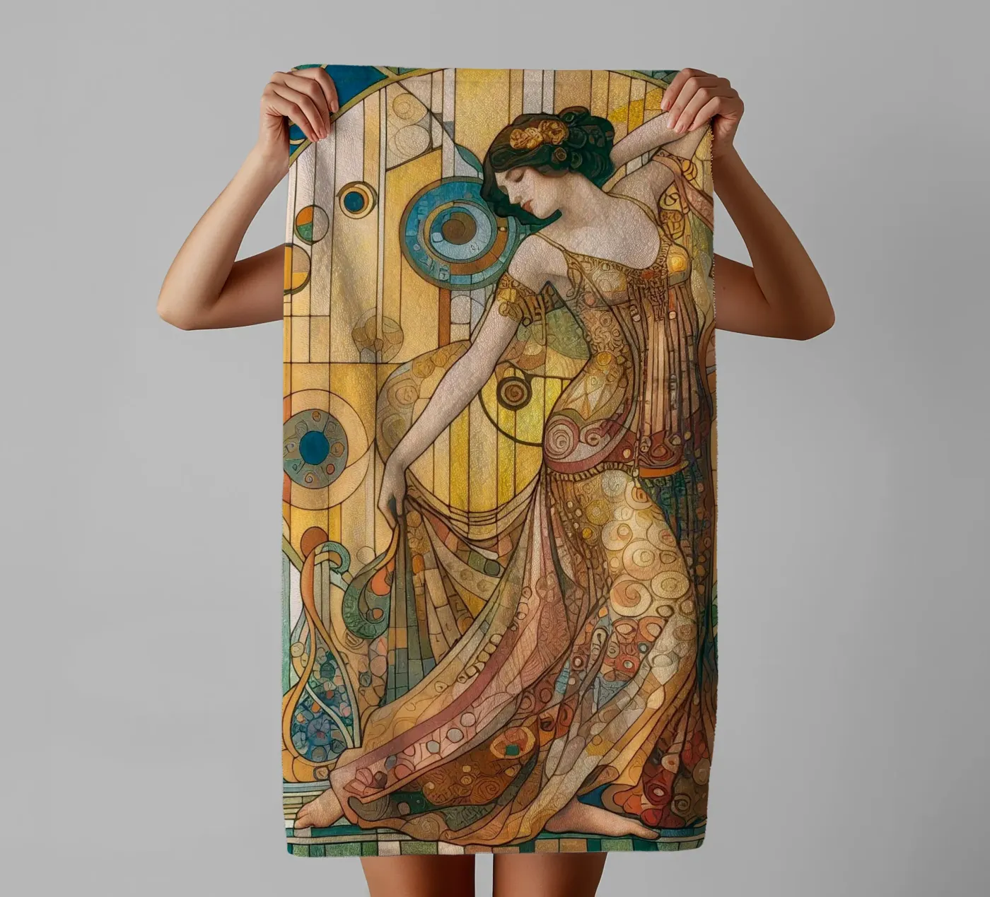 De danser badhanddoek van Art-Nouveau-Dsg
