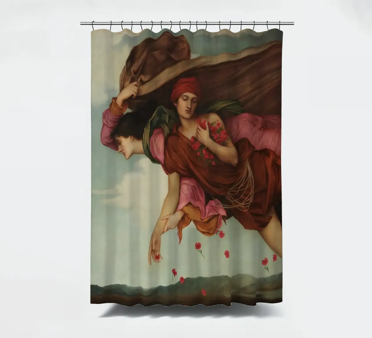 Evelyn De Morgan - Nacht en slaap douchegordijn van Timeless Artworks