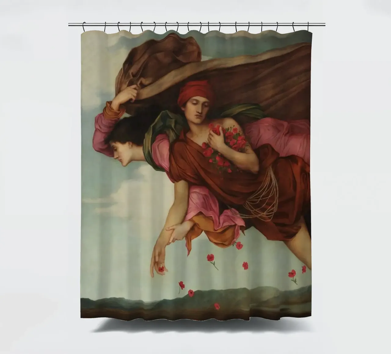 Evelyn De Morgan - Nacht en slaap douchegordijn van Timeless Artworks