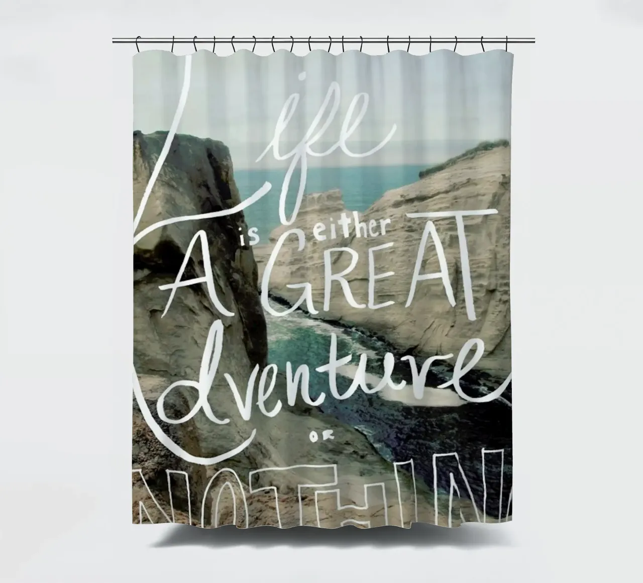 Great Adventure tenda da doccia da Leah Flores