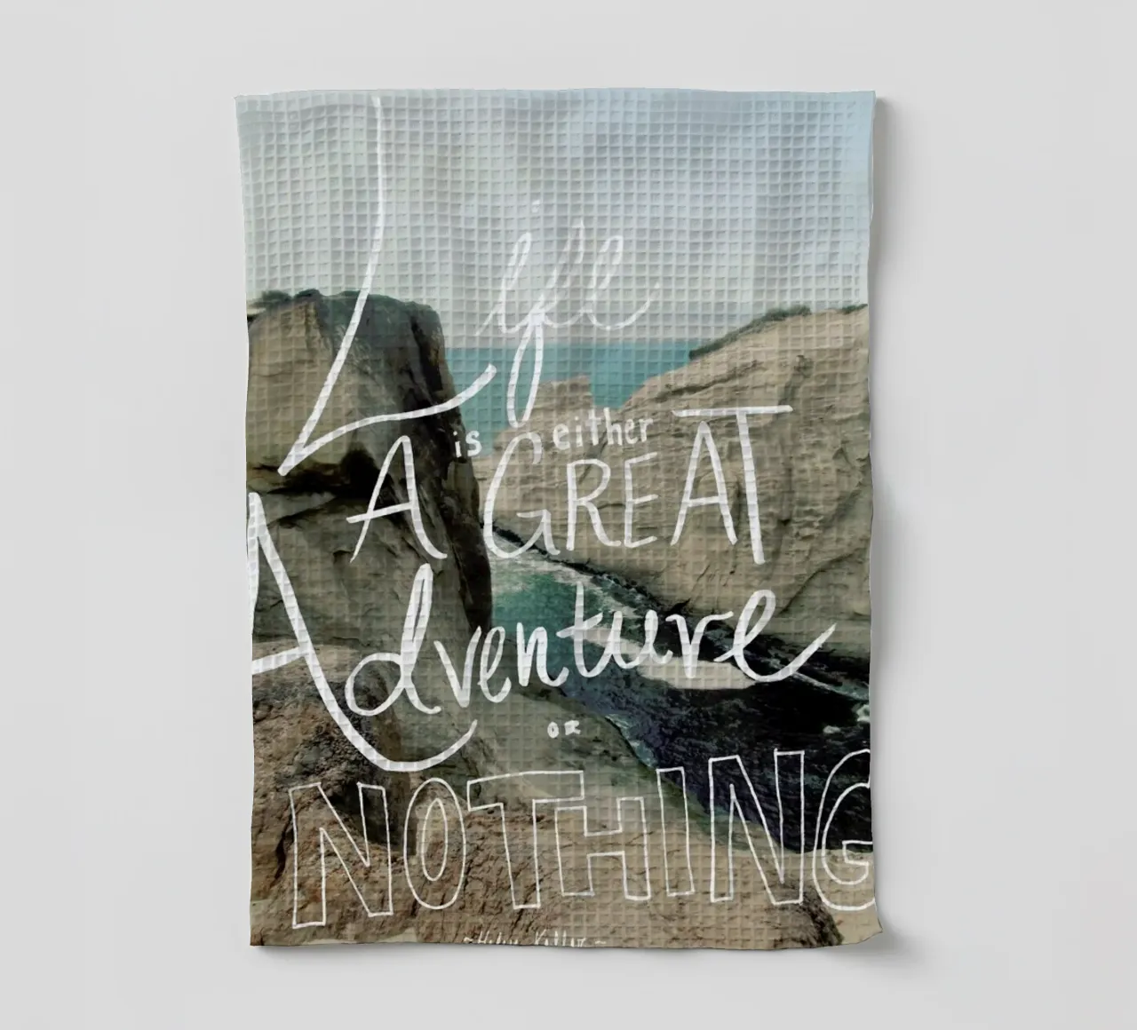 Great Adventure tea towel by Leah Flores