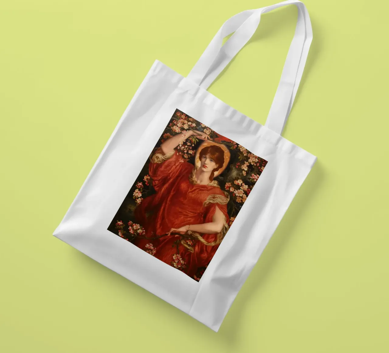 Dante Gabriel Rossetti - Eine Vision von Fiammetta Jutebeutel von Timeless Artworks