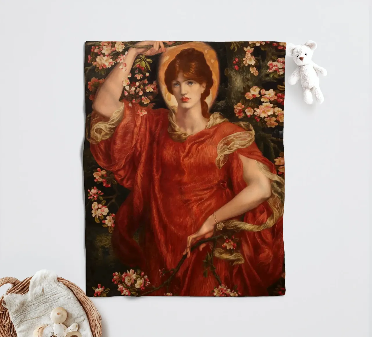 Dante Gabriel Rossetti - A vision of Fiammetta coperta in pile da Timeless Artworks