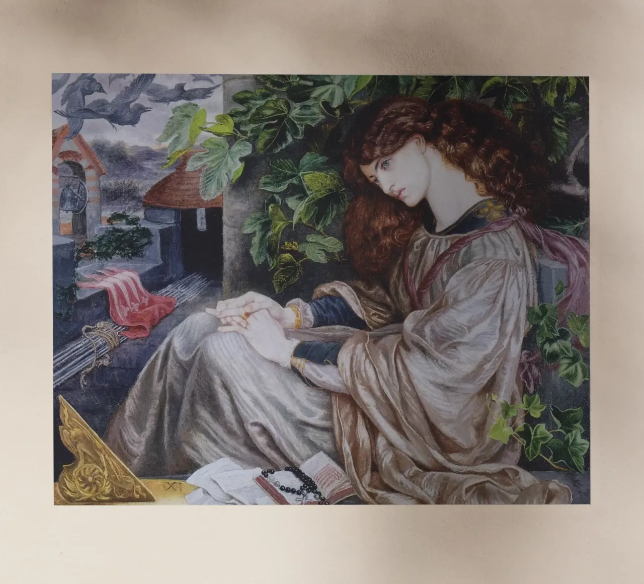 Dante Gabriel Rossetti - Pia de Tolomei pellicola backlit da Timeless Artworks