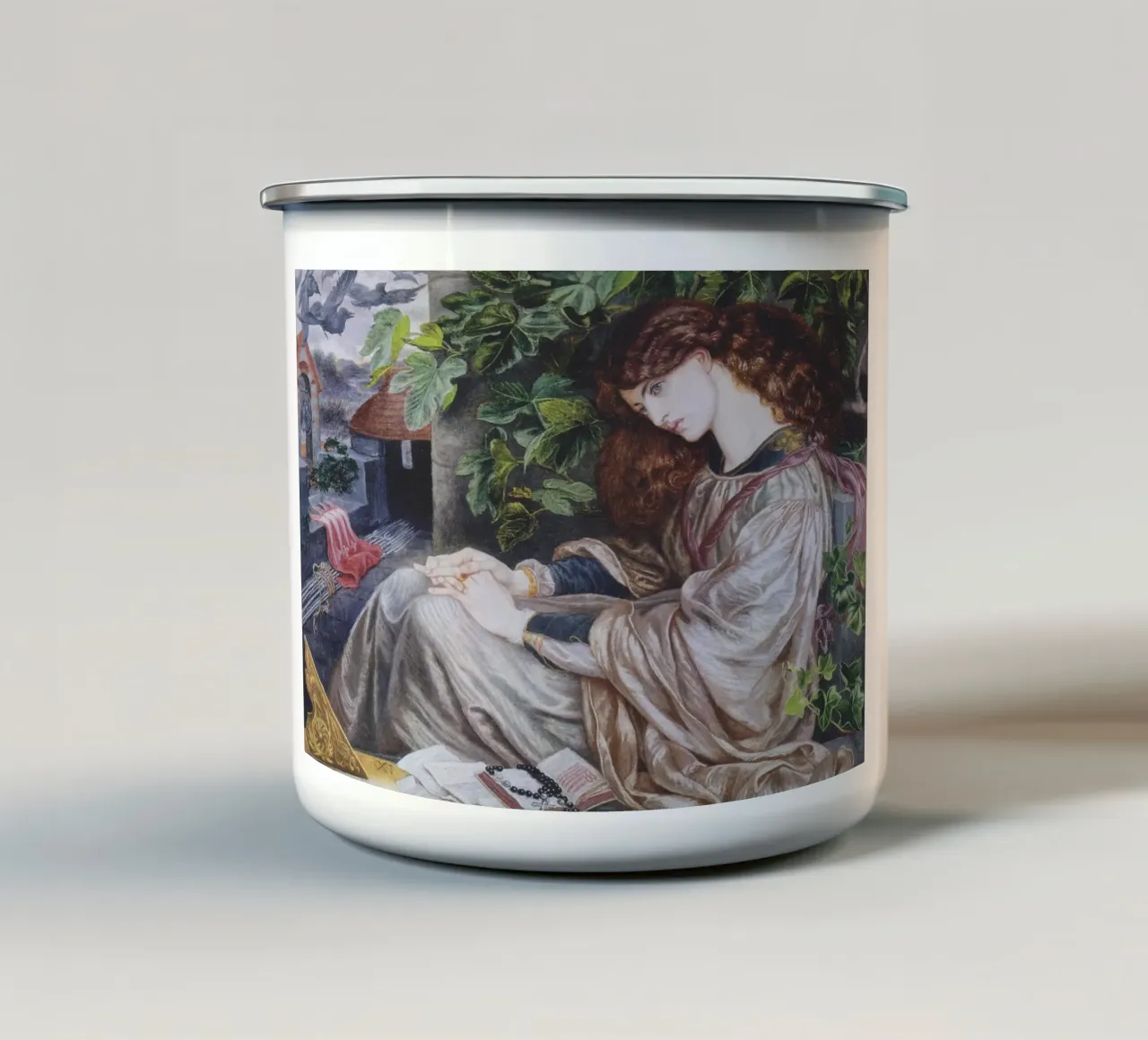 Dante Gabriel Rossetti - Pia de Tolomei tazza in smalto da Timeless Artworks