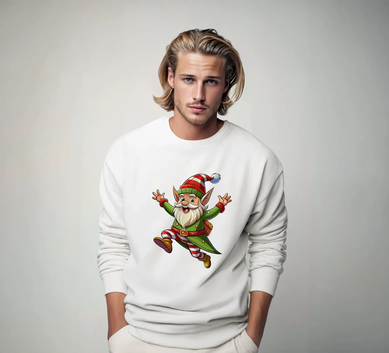 Allegro gnomo di Natale felpa da Artnesia