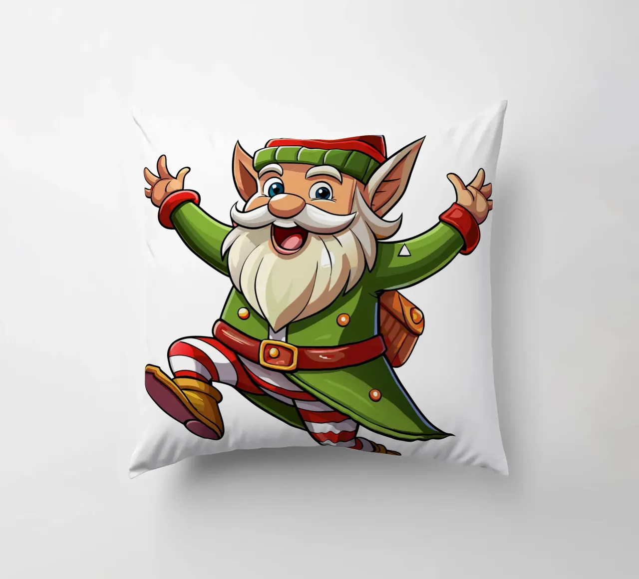 Allegro gnomo di Natale cuscino da Artnesia