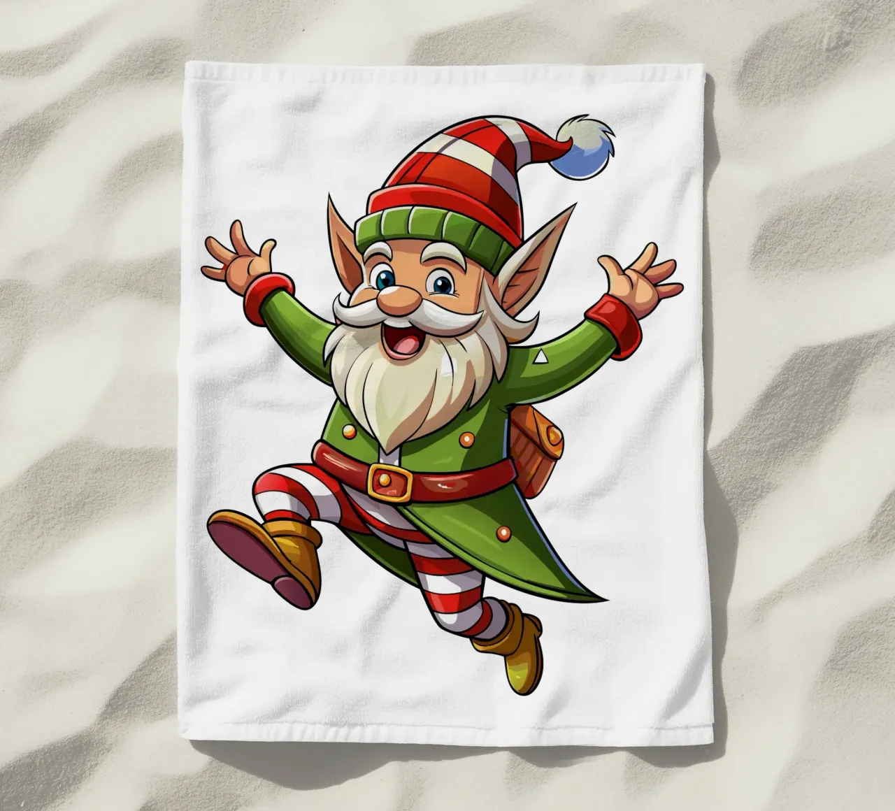 Allegro gnomo di Natale telo mare da Artnesia