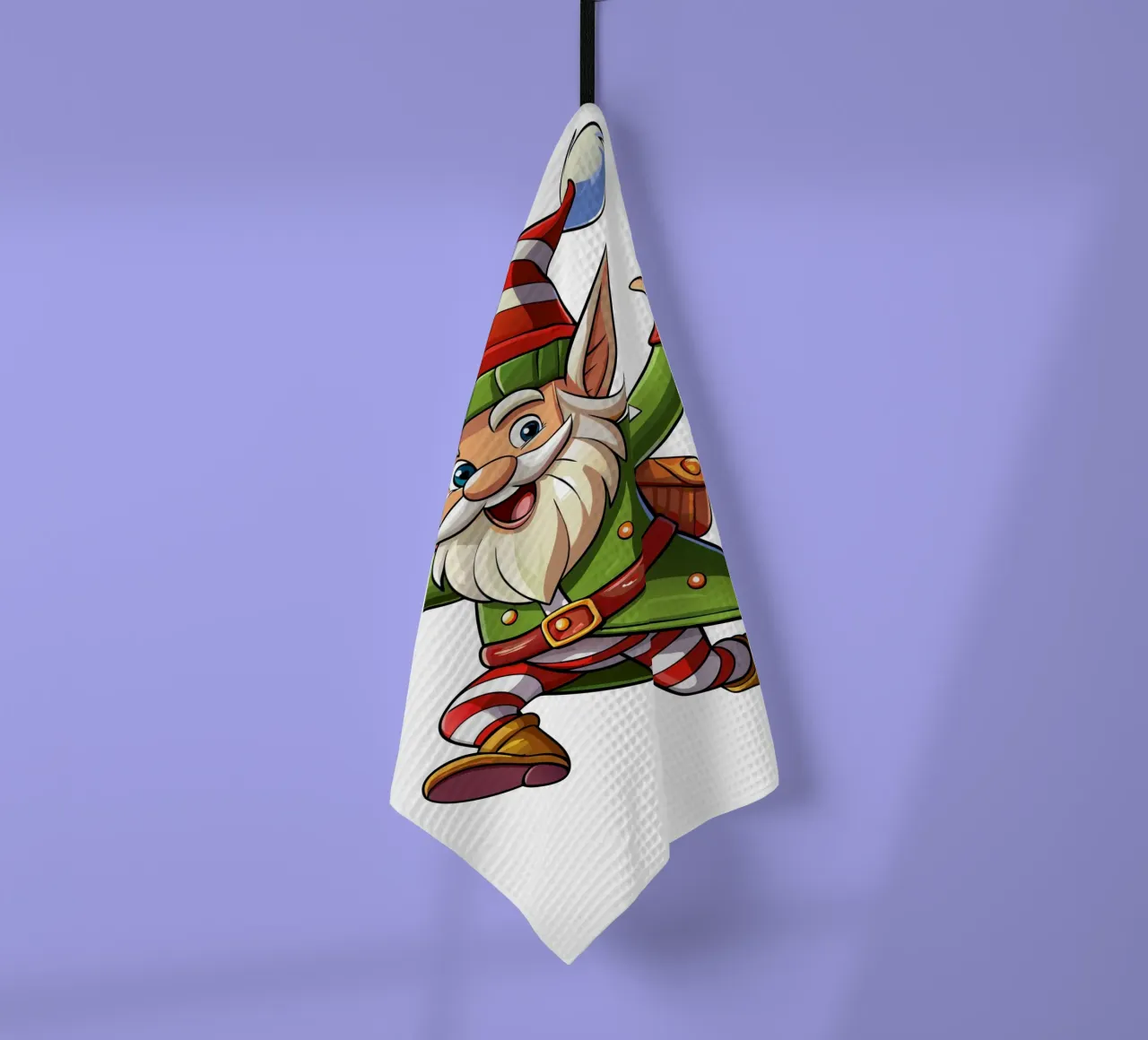 Allegro gnomo di Natale canovaccio da cucina da Artnesia