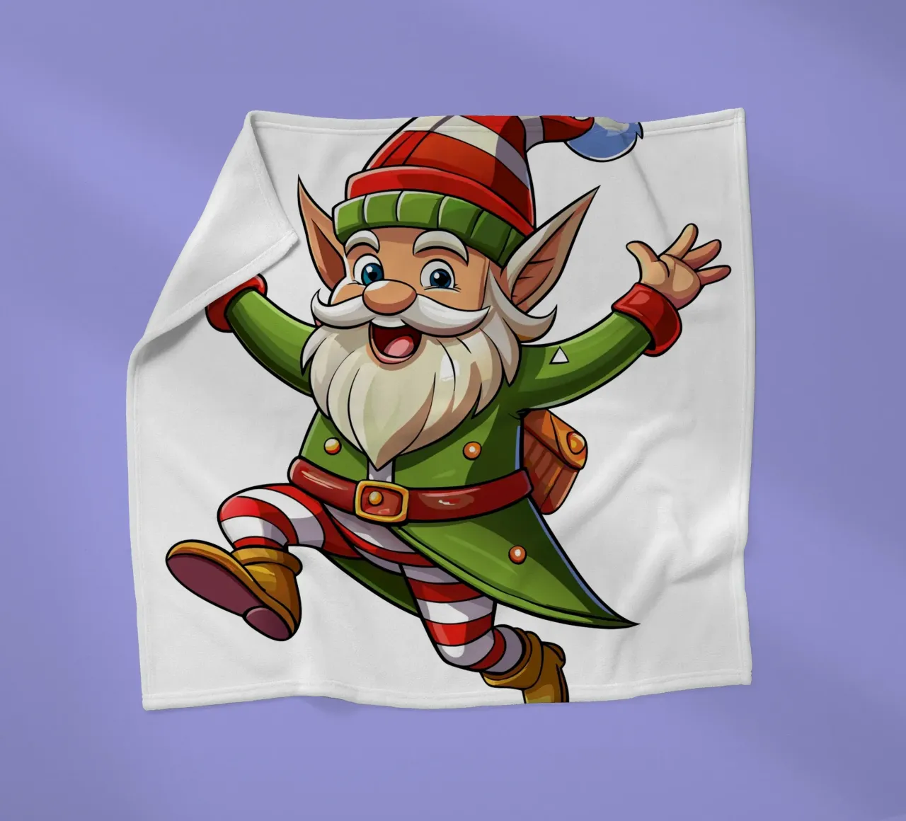 Allegro gnomo di Natale coperta in pile da Artnesia