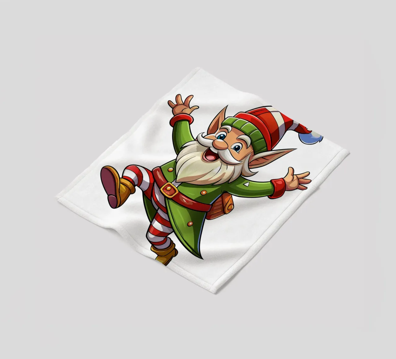 Allegro gnomo di Natale coperta in pile da Artnesia