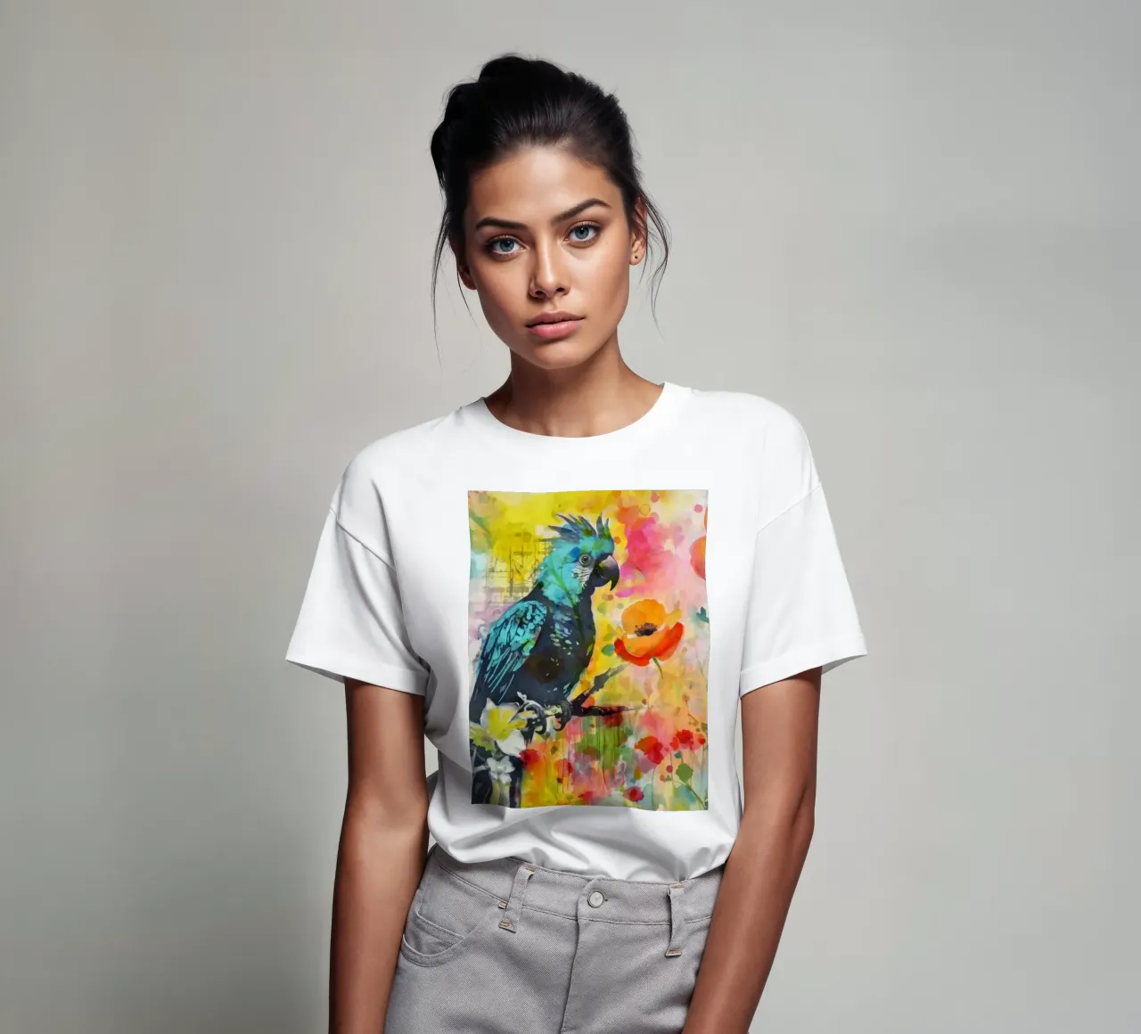 Paradiso tropicale dei pappagalli t-shirt da Andrea Haase Modern Home