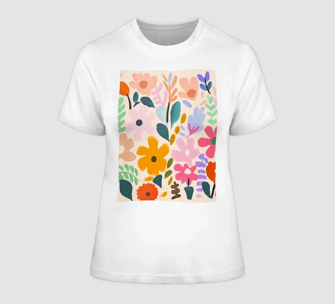 Matisse Flower Garden women's fitted t-shirt by Andrea Haase Modern Home