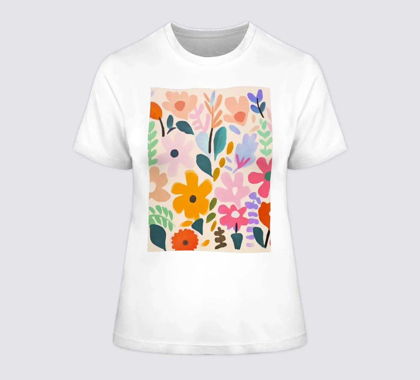 Matisse Flower Garden women's fitted t-shirt by Andrea Haase Modern Home