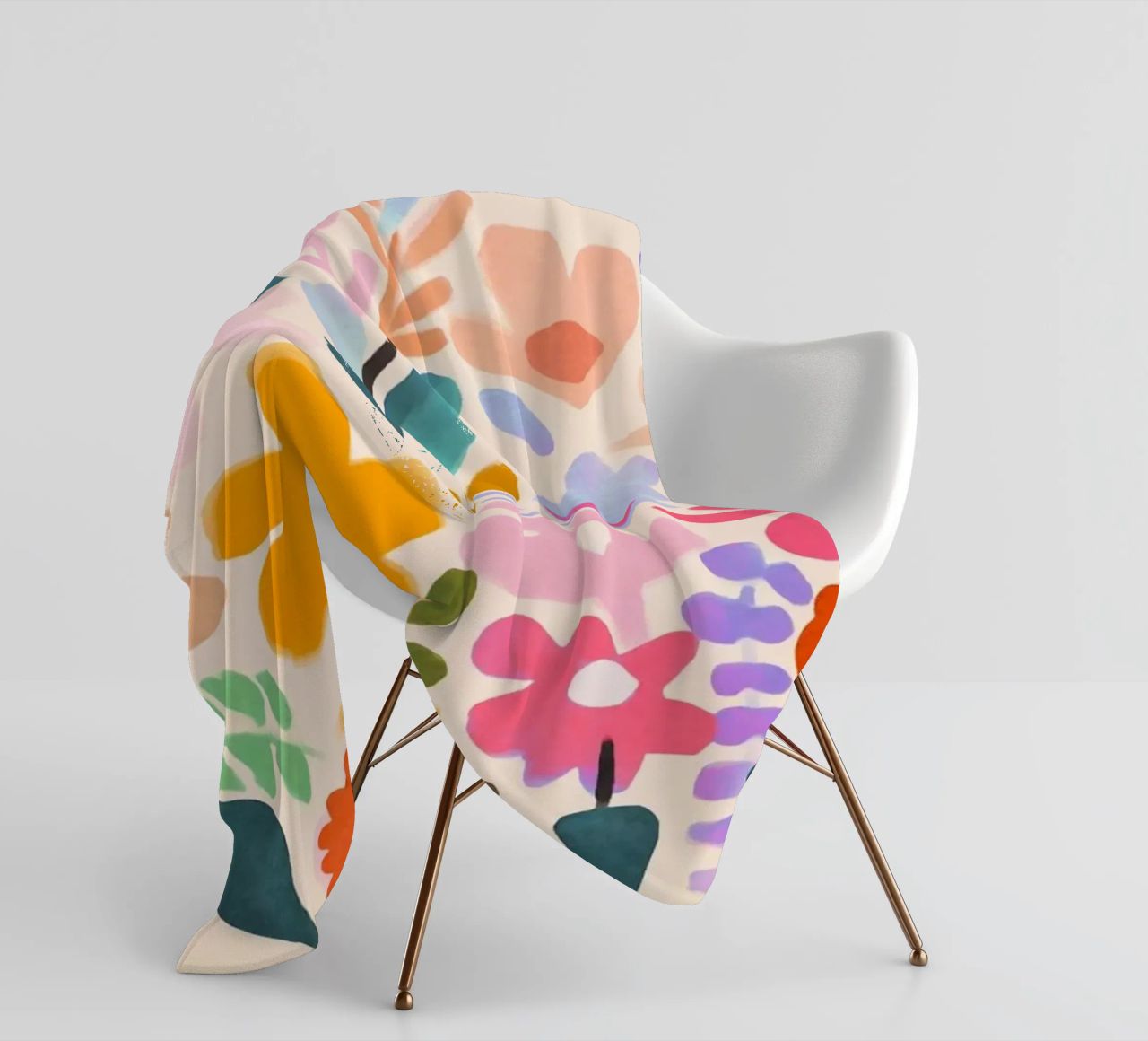 Matisse Flower Garden fleece blanket by Andrea Haase Modern Home