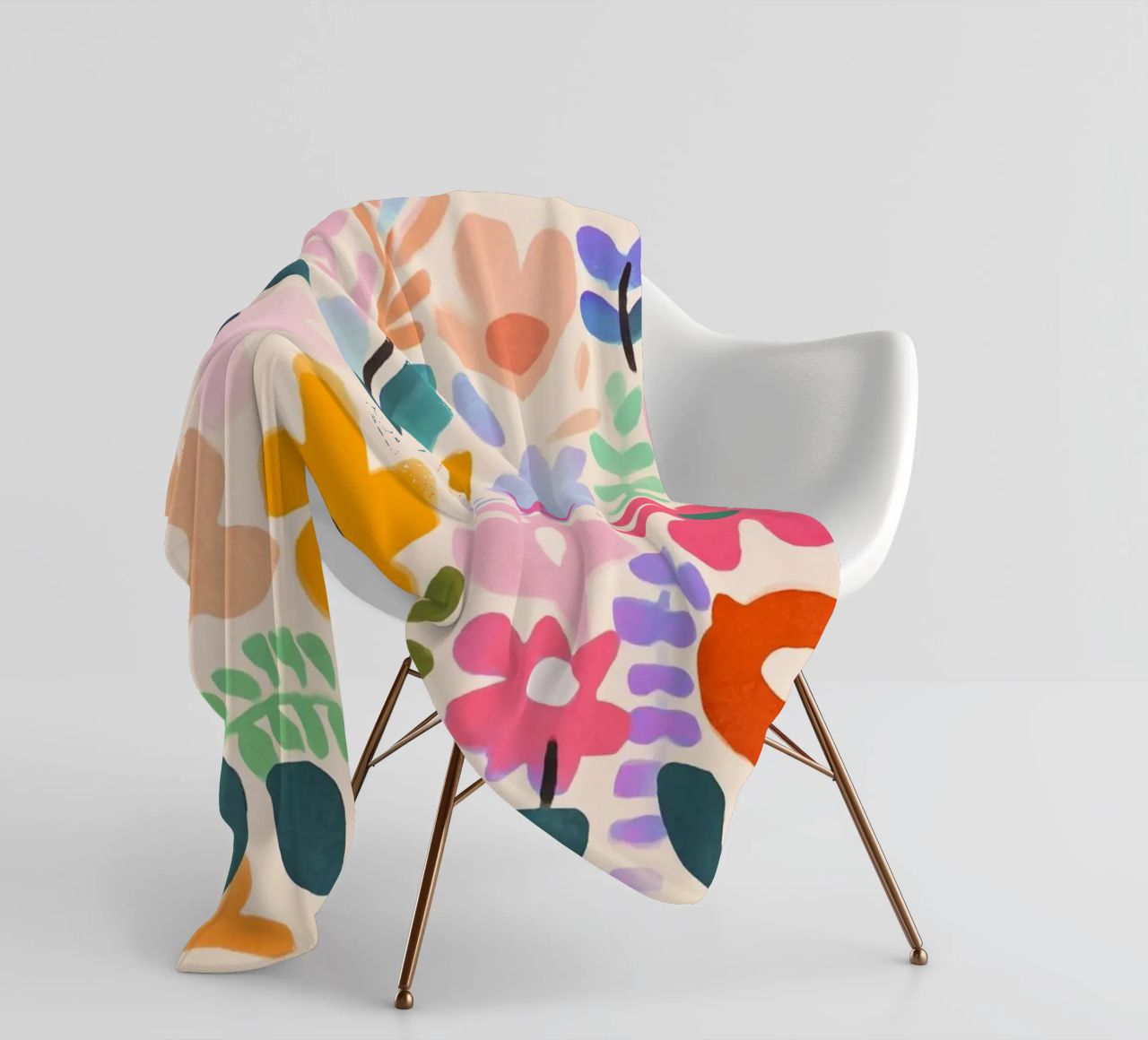 Matisse Flower Garden fleece blanket by Andrea Haase Modern Home