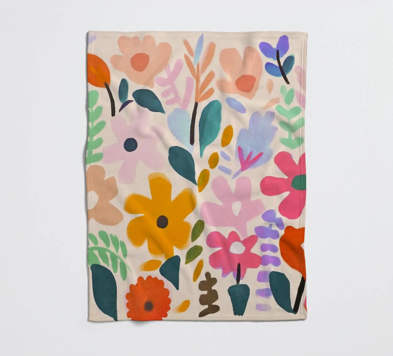 Matisse Flower Garden fleece blanket by Andrea Haase Modern Home