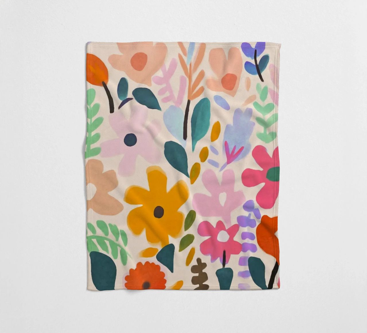 Matisse Flower Garden fleece blanket by Andrea Haase Modern Home