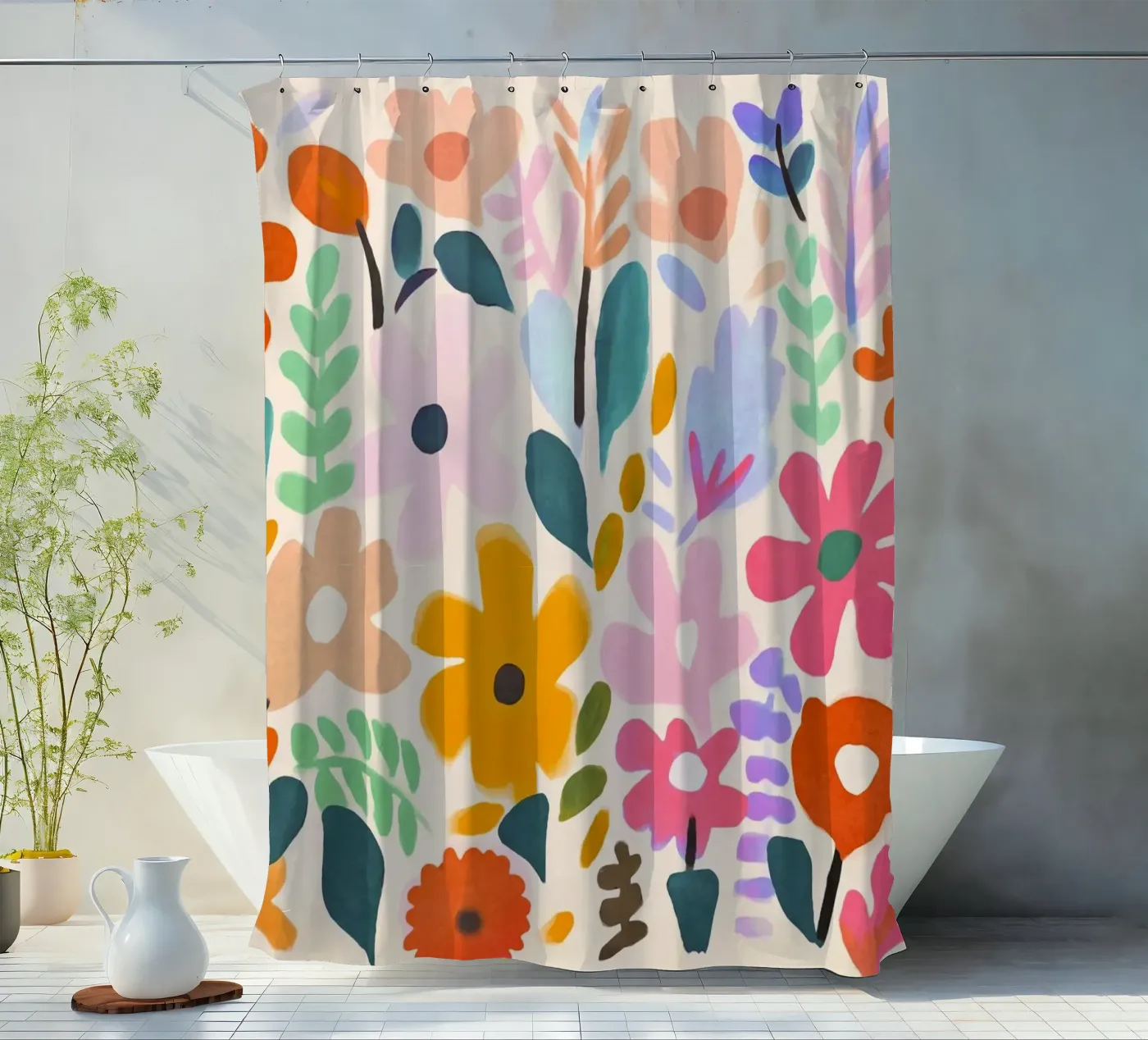 Matisse Flower Garden shower curtain by Andrea Haase Modern Home