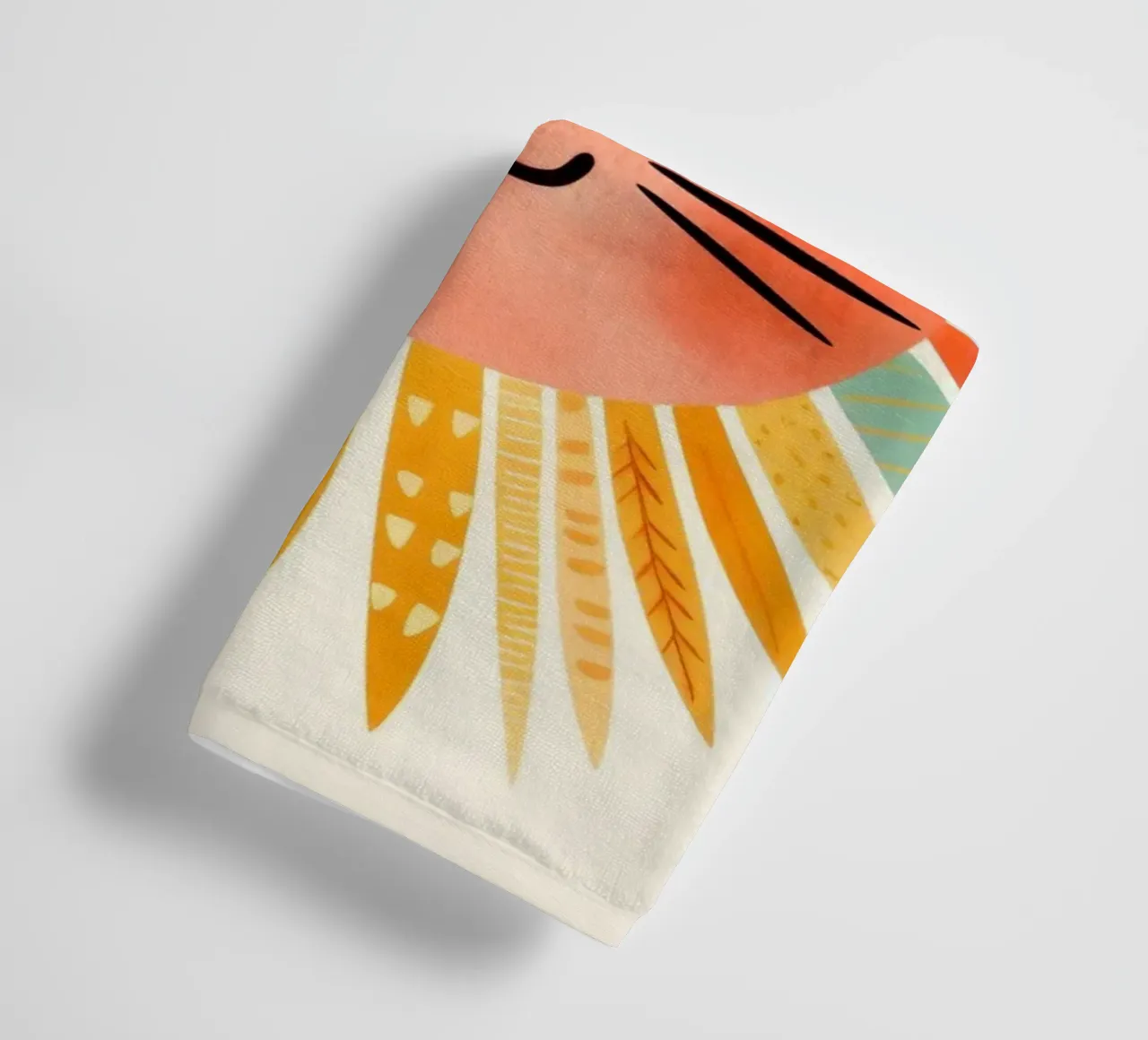 Whimsical Cat Smiling Face towel by Andrea Haase Modern Home