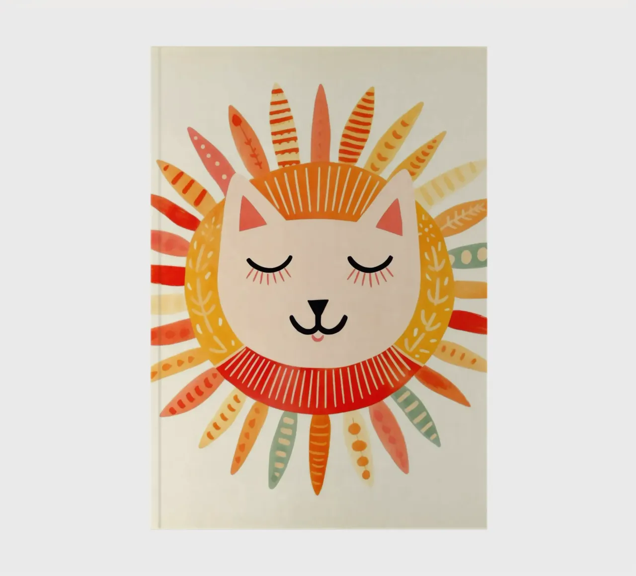 Niedliche Katze Lächelndes Gesicht Notizbuch von Andrea Haase Modern Home