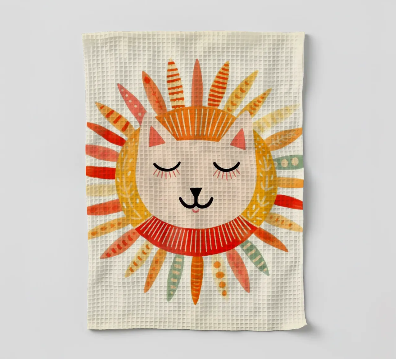 Chat mignon souriant torchon de Andrea Haase Modern Home
