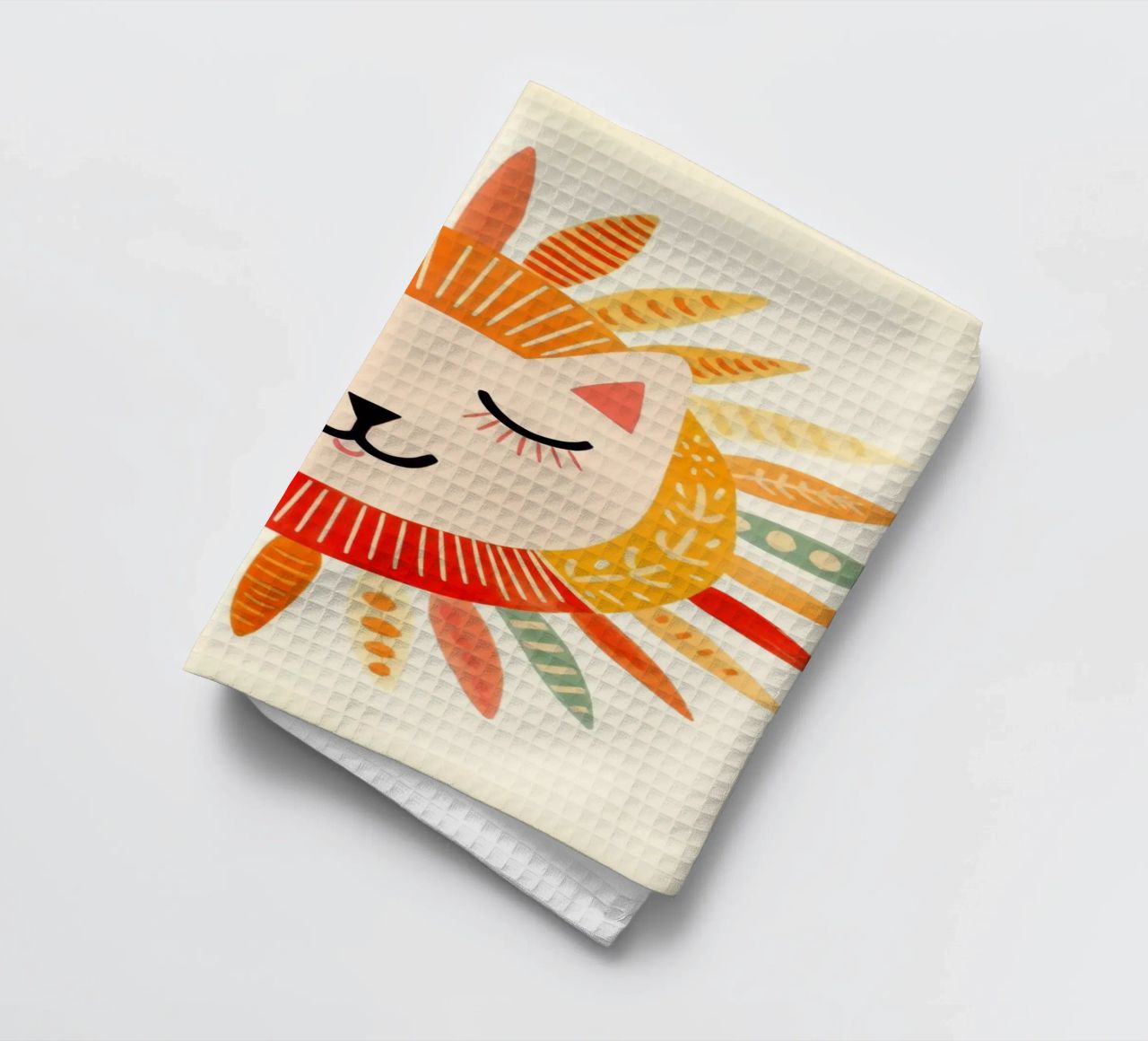 Chat mignon souriant torchon de Andrea Haase Modern Home