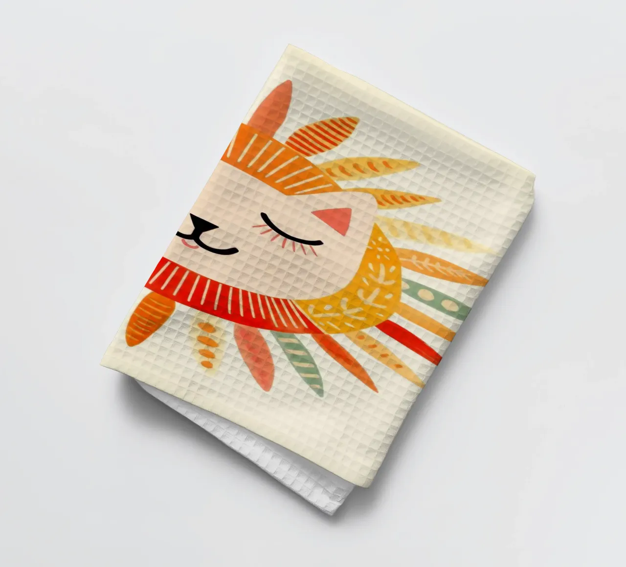 Chat mignon souriant torchon de Andrea Haase Modern Home
