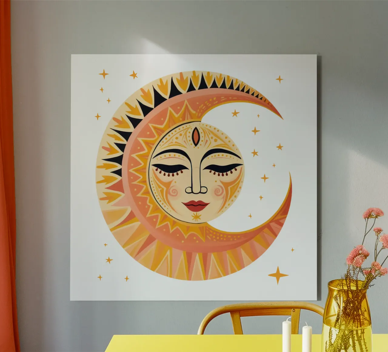 Sole Celeste Faccia di Luna alluminio dibond da Andrea Haase Modern Home