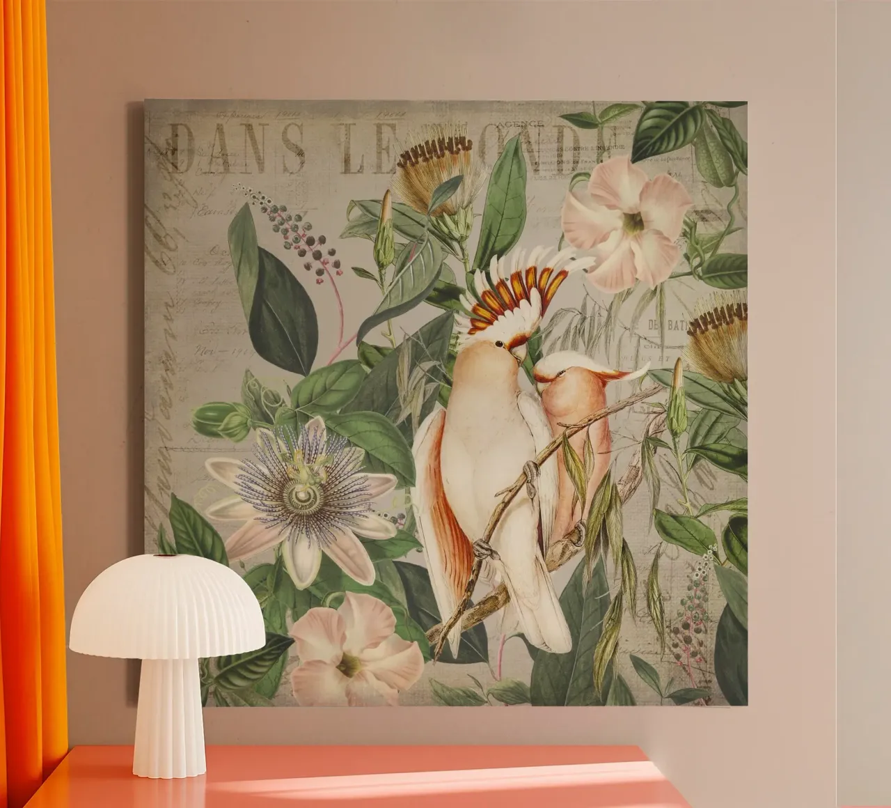 Paradiso dei cacatua tropicali tela con Cornice a cassetta da Andrea Haase Vintage World