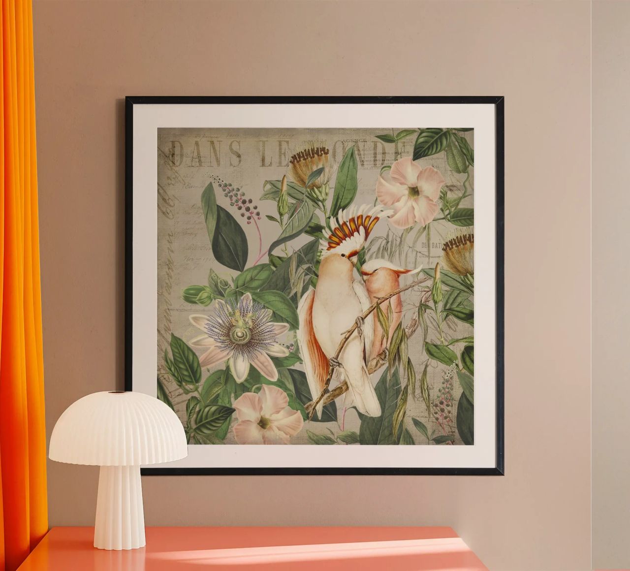 Tropical Cockatoo Paradise poster by Andrea Haase Vintage World
