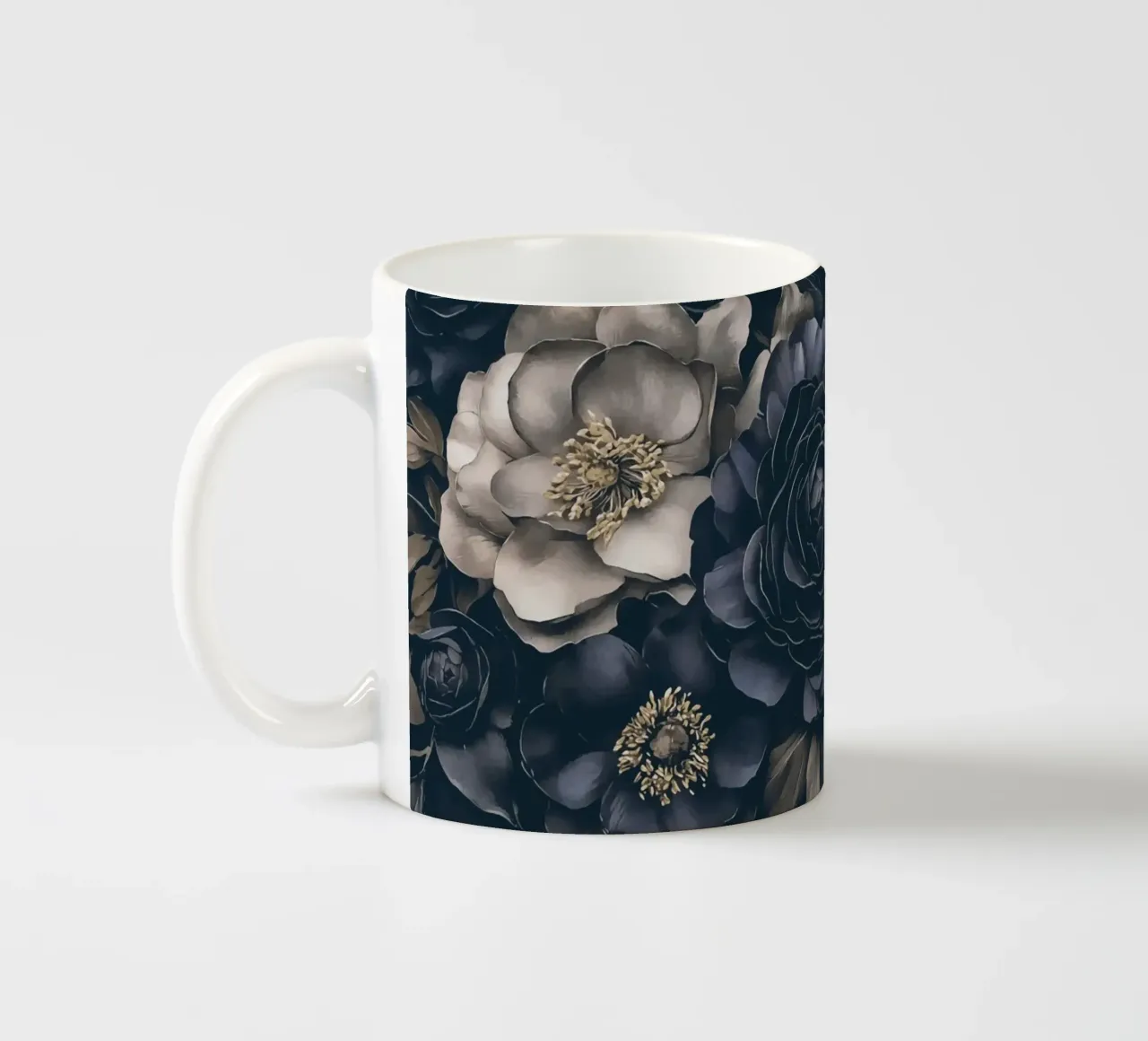 Bouquet barocco blu notte tazza in ceramica da Andrea Haase Floral Passion