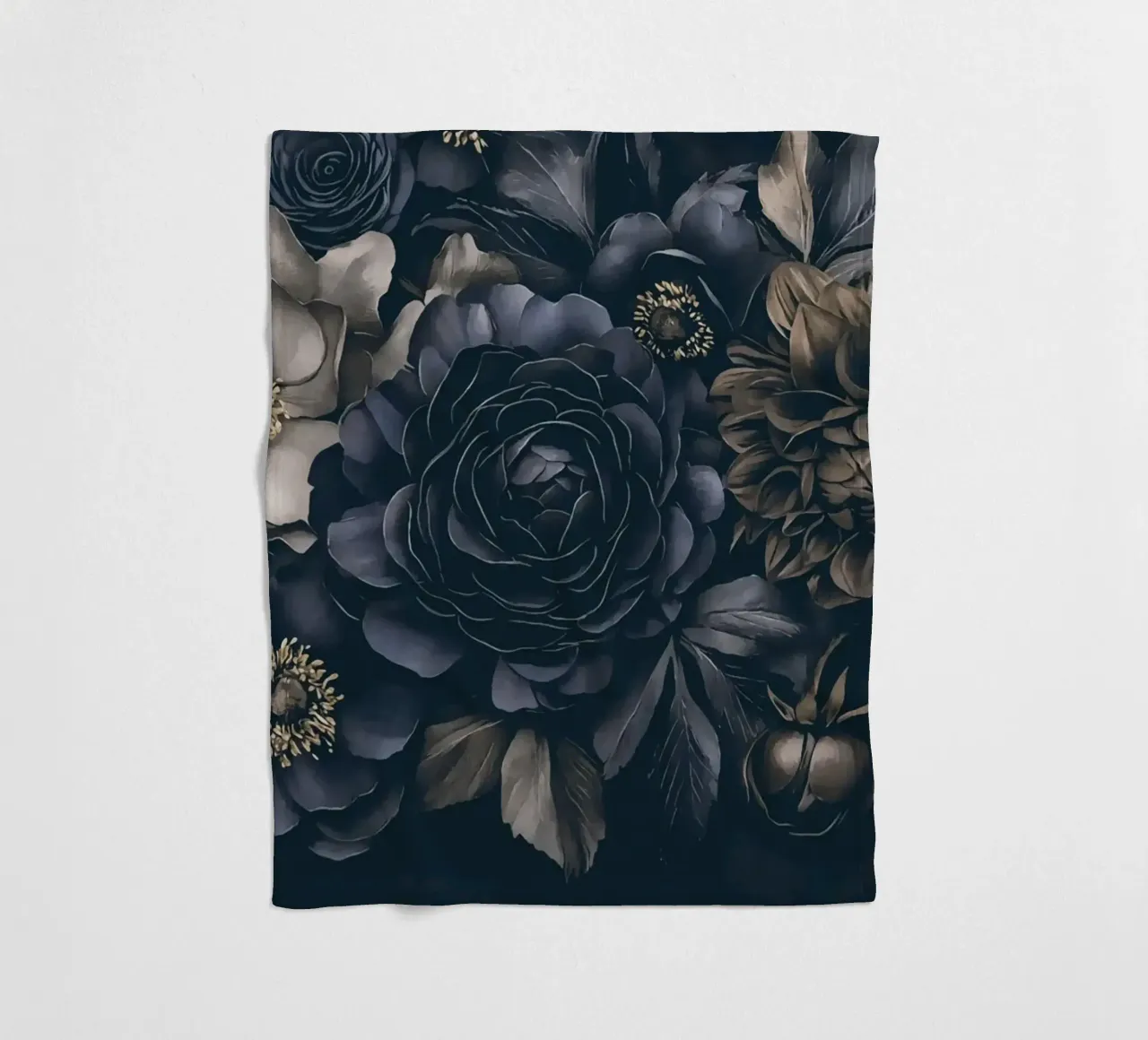 Bouquet barocco blu notte coperta in pile da Andrea Haase Floral Passion