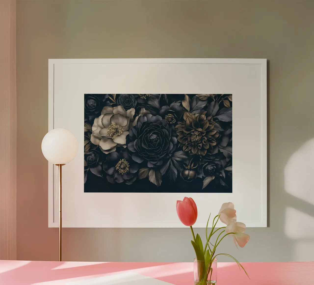 Bouquet barocco blu notte carta hahnemühle da Andrea Haase Floral Passion