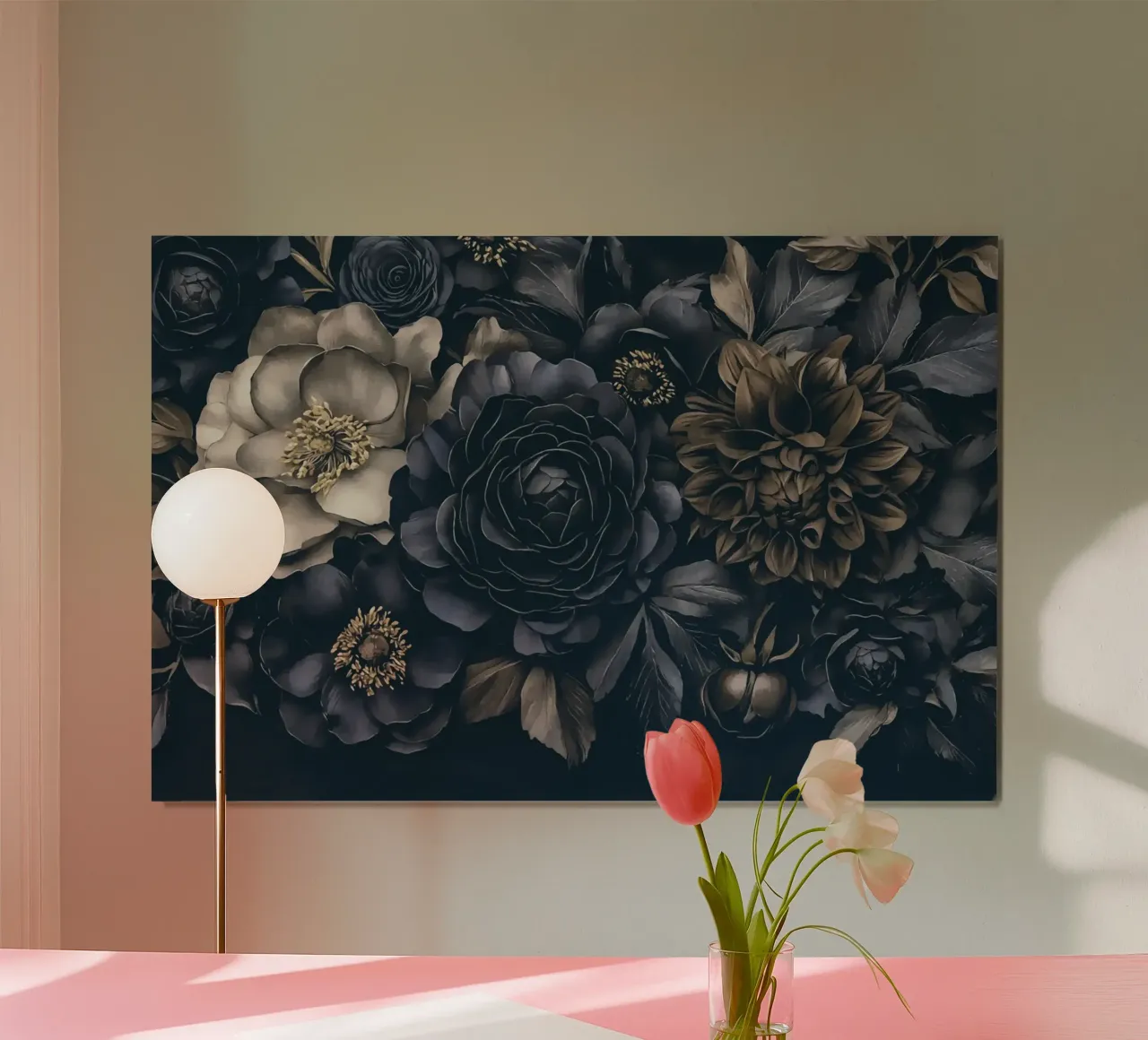 Bouquet barocco blu notte carta hahnemühle da Andrea Haase Floral Passion