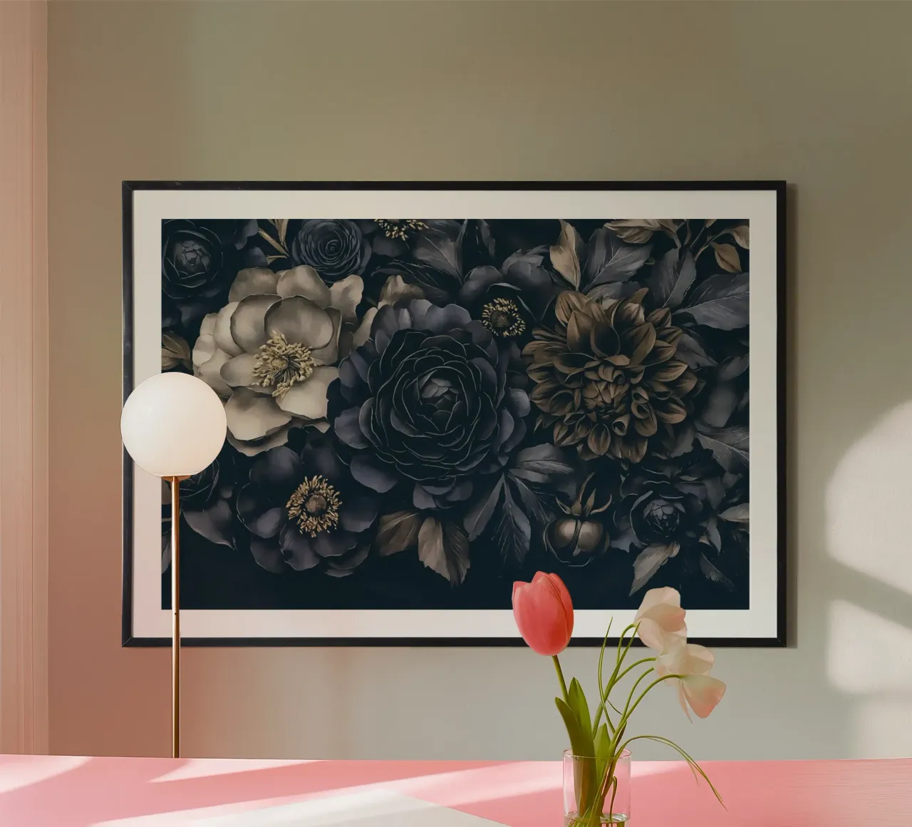 Bouquet barocco blu notte carta hahnemühle da Andrea Haase Floral Passion