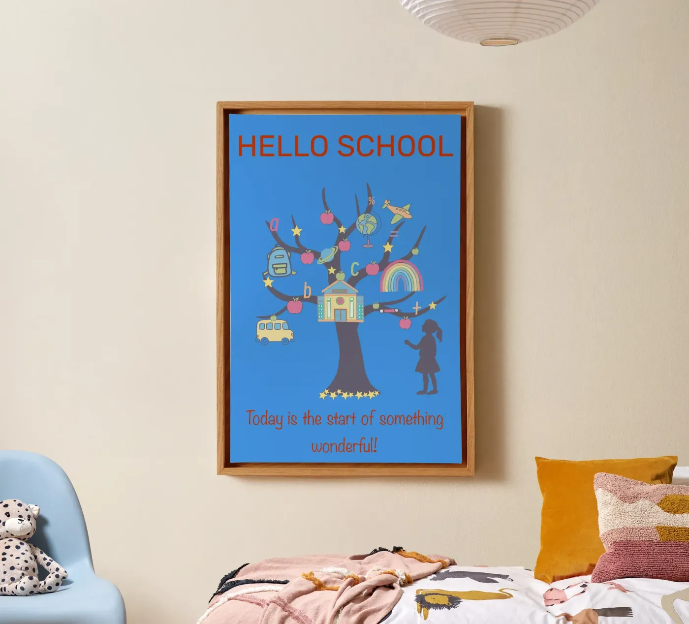 Hello School canvas by ChristieC Designs