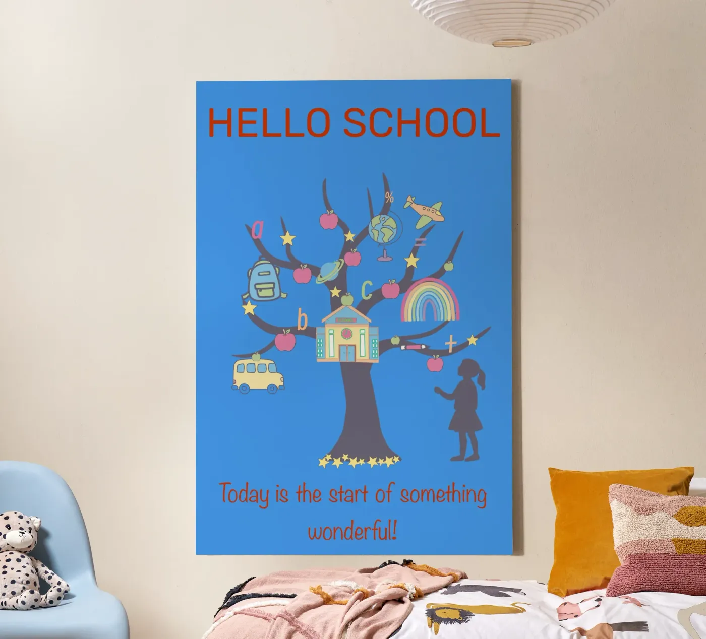 Hello School canvas by ChristieC Designs