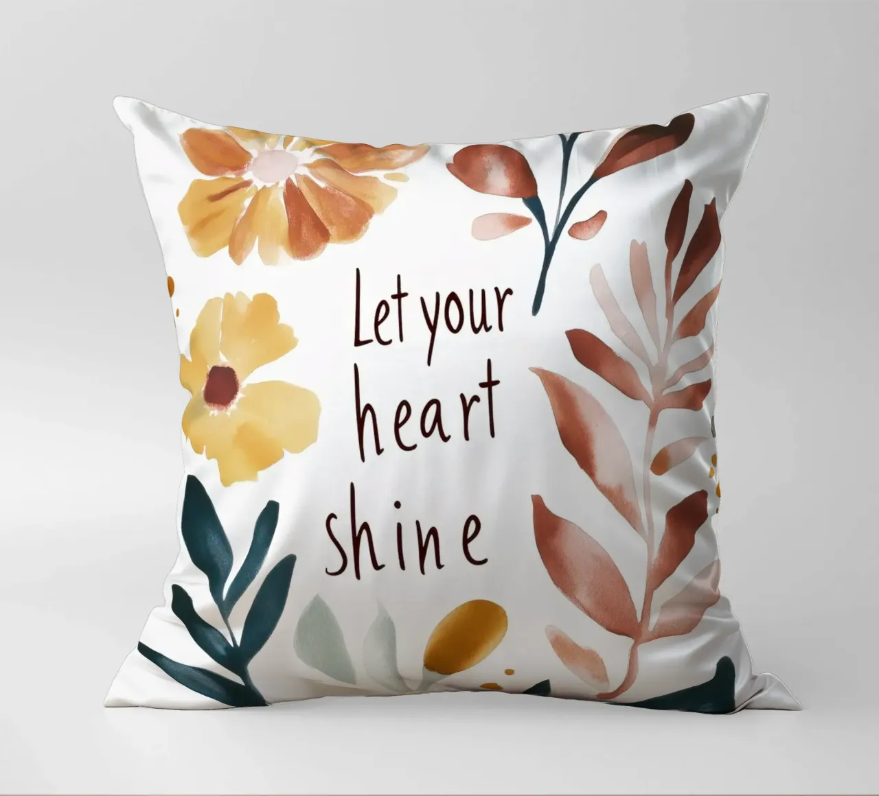 Let Your Heart Shine (Version 1) cuscino da treechild