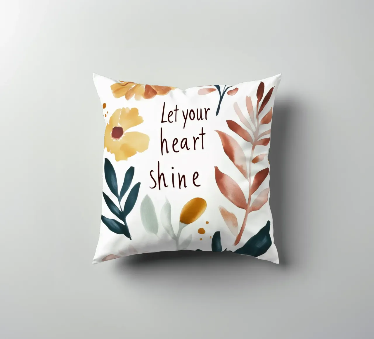 Let Your Heart Shine (Version 1) cuscino da treechild