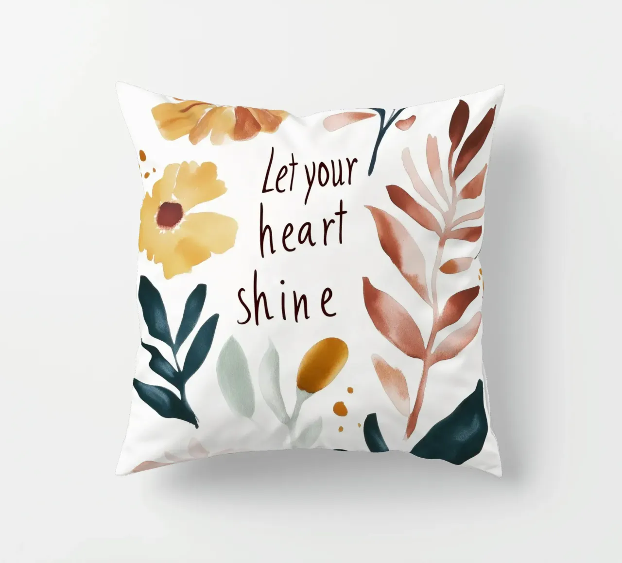 Let Your Heart Shine (Version 1) cuscino da treechild