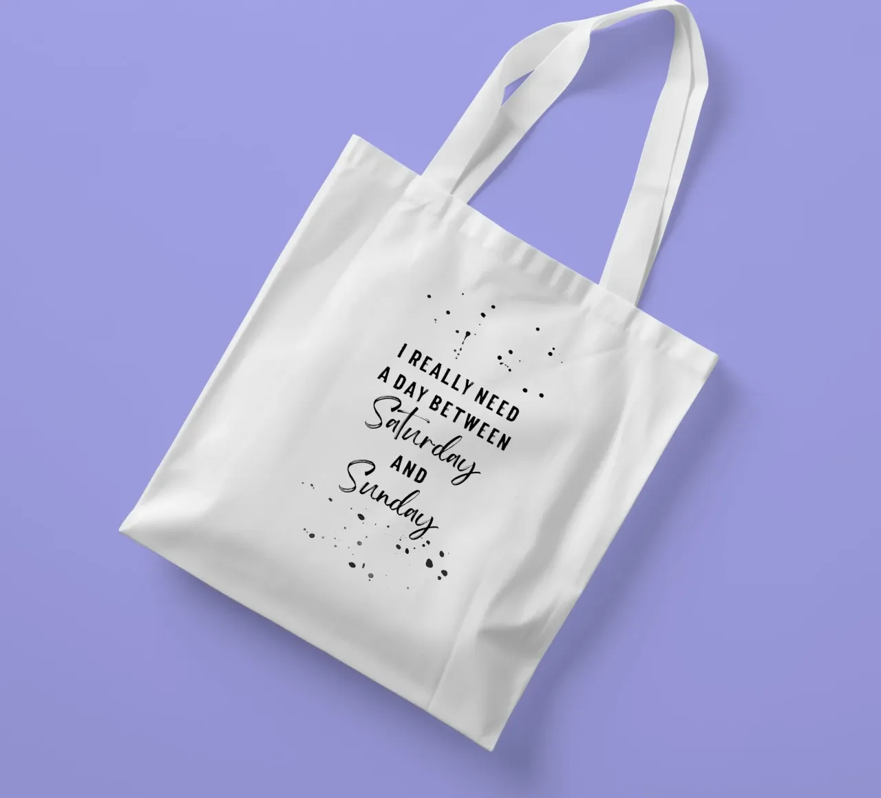Day between Saturday and Sunday borsa in juta da Melanie Viola