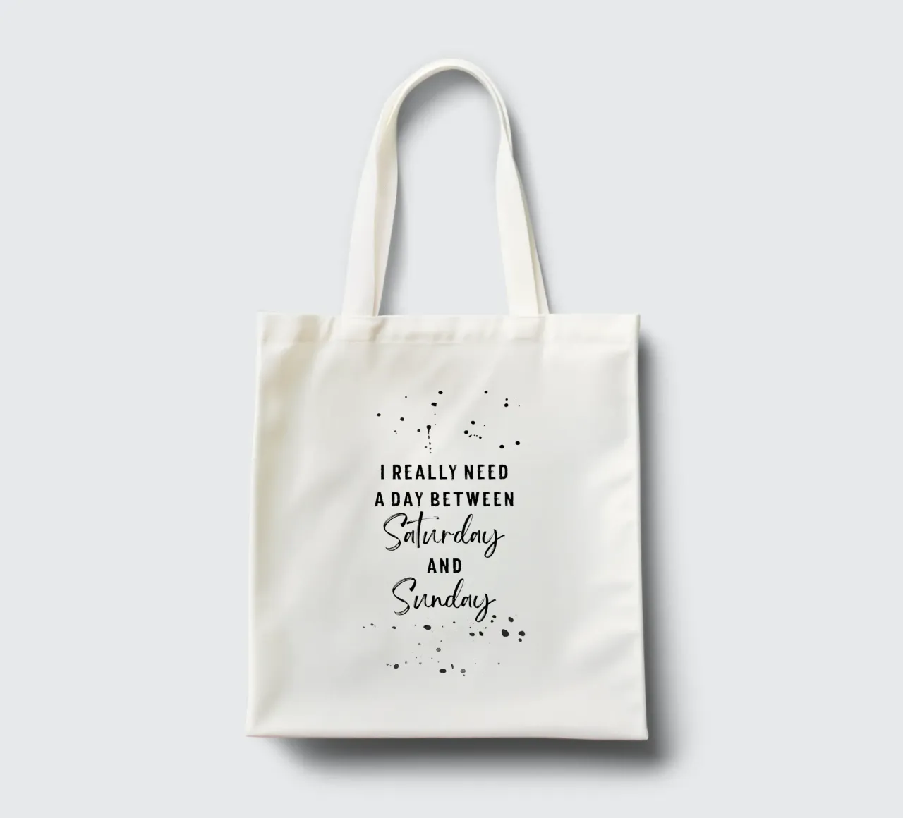 Day between Saturday and Sunday borsa in juta da Melanie Viola