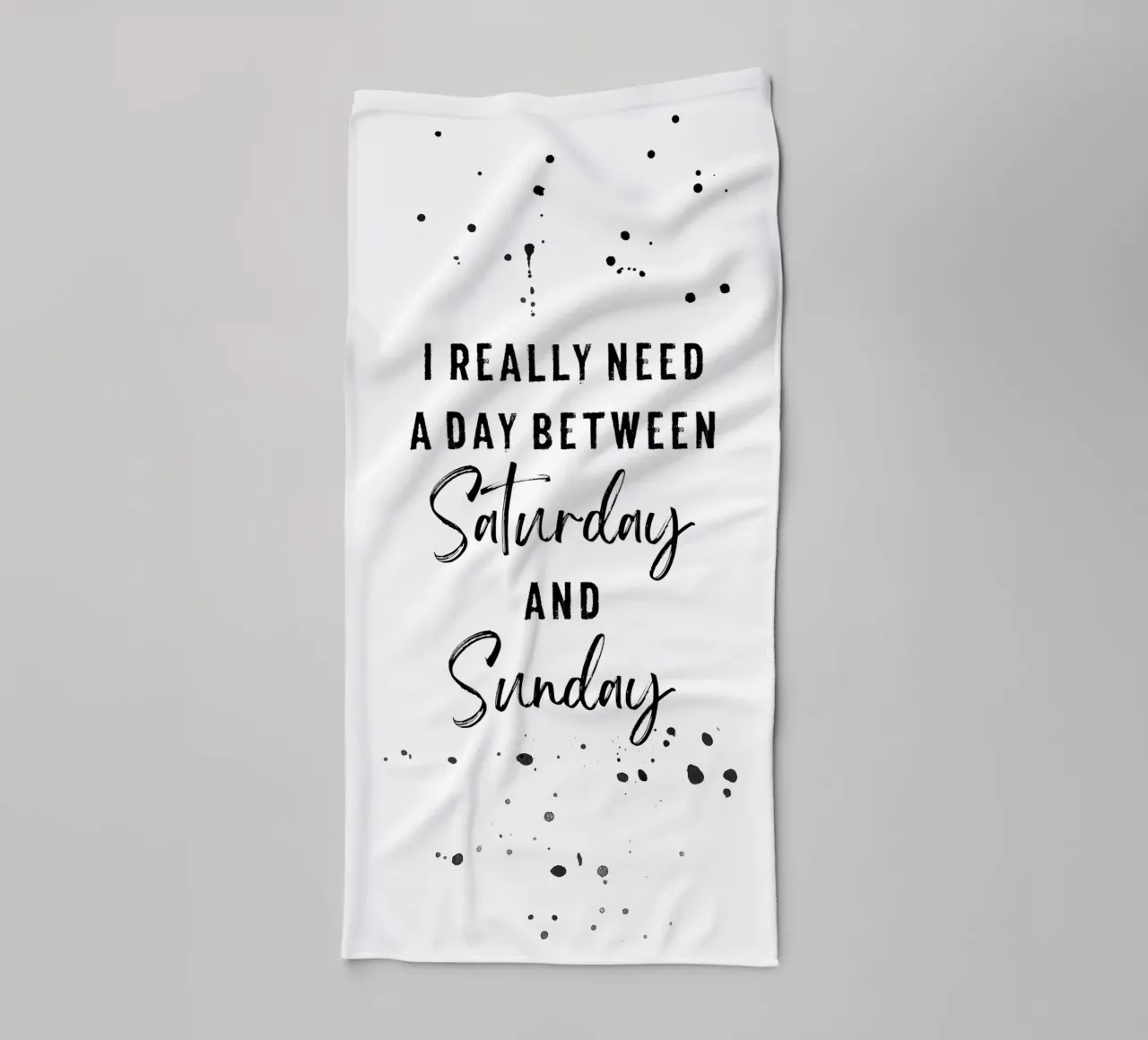 Day between Saturday and Sunday Handtuch von Melanie Viola