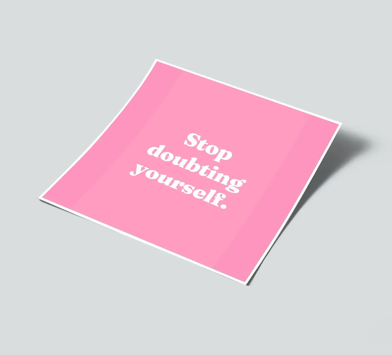Hör auf, an dir selbst zu zweifeln Zitat Stickerbogen von Paigaam Studio
