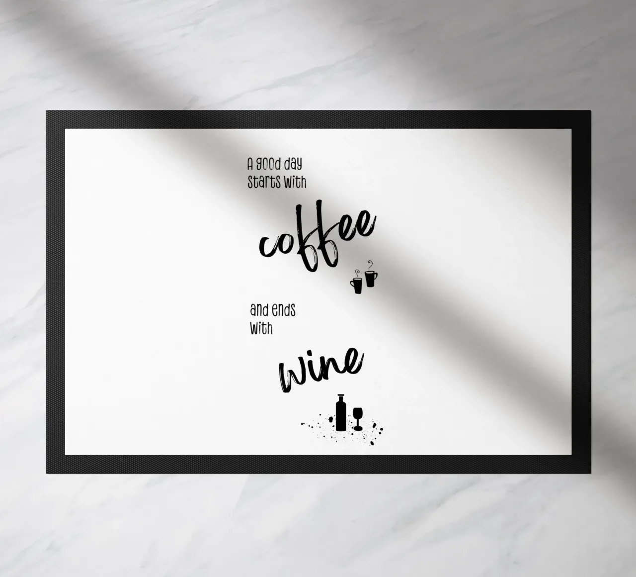 A good day starts with coffee and ends with wine zerbino da Melanie Viola