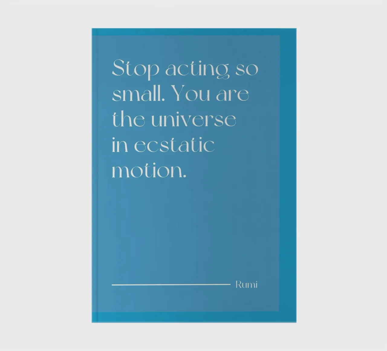 Universe in ecstatic motion quote notebook by Paigaam Studio