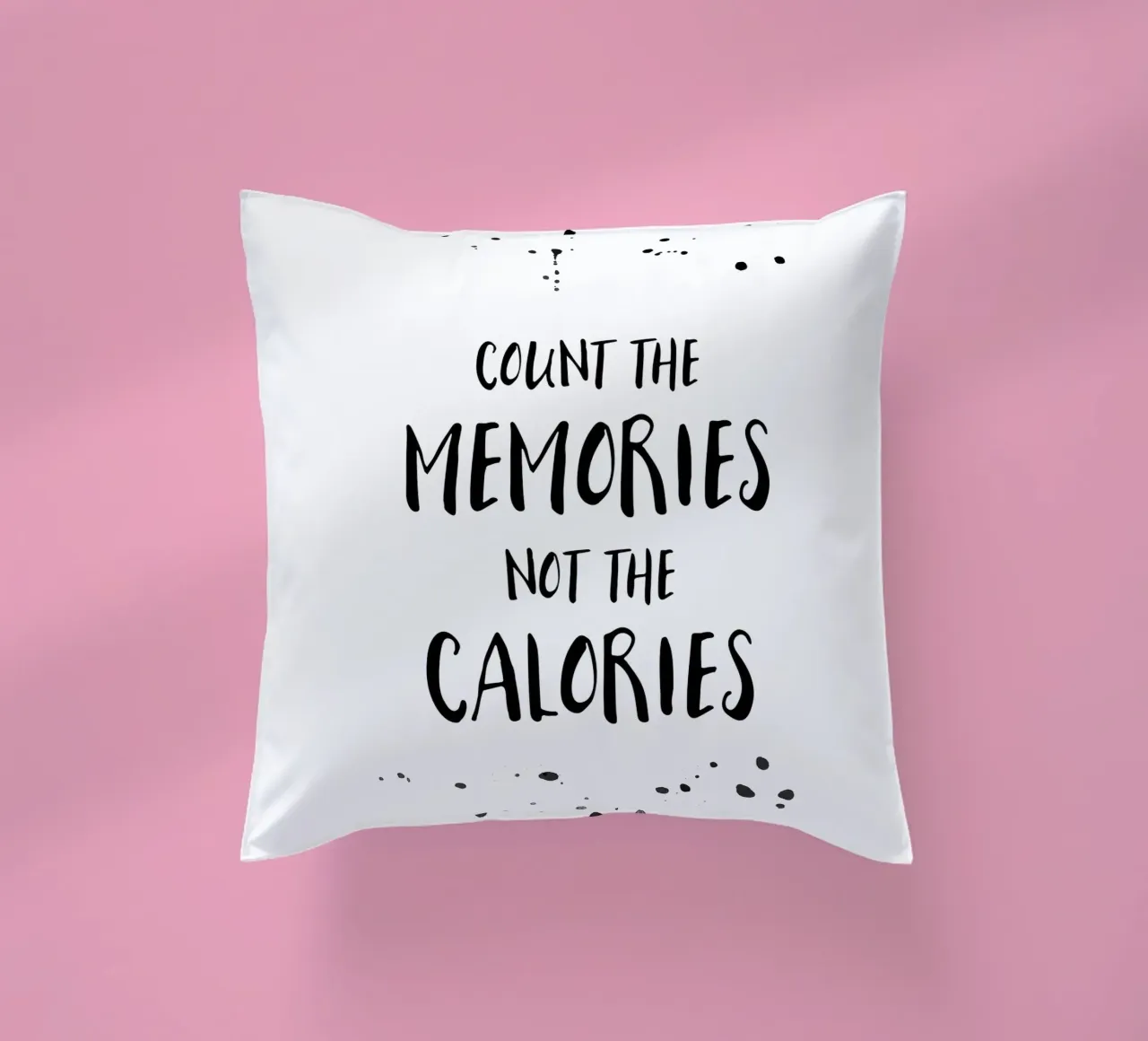 Text Art COUNT THE MEMORIES cuscino da Melanie Viola