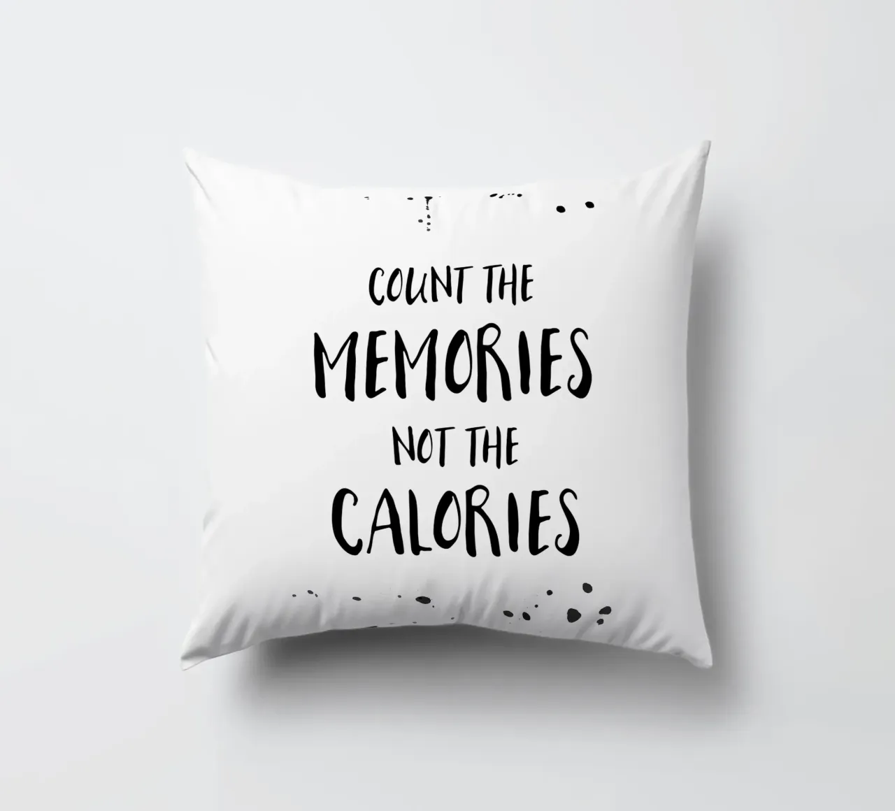 Text Art COUNT THE MEMORIES cuscino da Melanie Viola