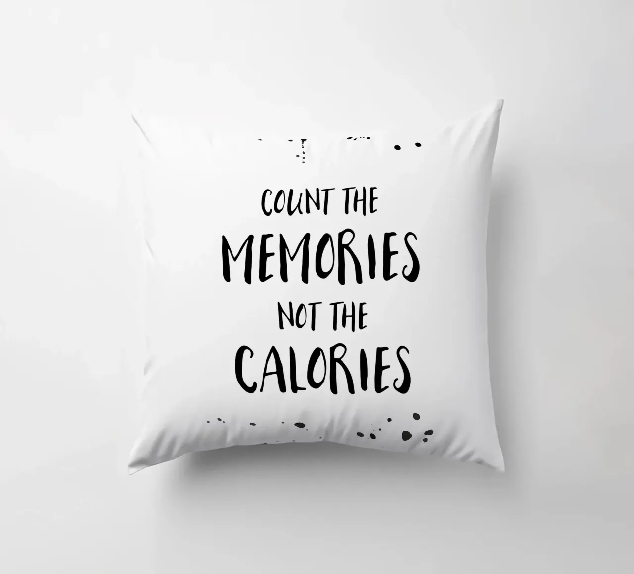 Text Art COUNT THE MEMORIES cuscino da Melanie Viola